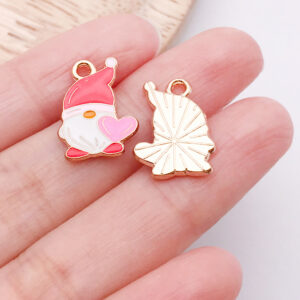 1 pink oil dripping love dwarf 17x12x1mm-1g-25179