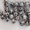 Wholesale 5pcs 20mm Acrylic Cute White Leopard Print Beads