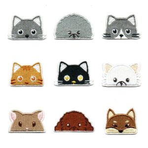Wholesale Cartoon cute cat small animal avatar embroidered patch