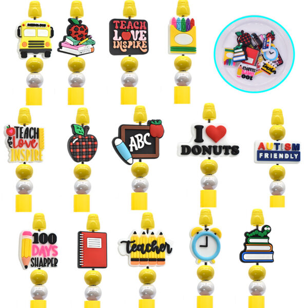 O1CN01nHGmJt1NGk55WMmSp_2208878341543-0-cib Wholesale Random 100pcs Cartoon School Series Focal Beads