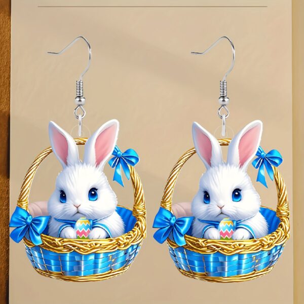 Wholesale Easter cartoon cute rabbit acrylic earrings