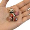 Wholesale 10pcs Embossed baked paint circular shape of Fer Island Acrylic Beads