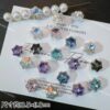Wholesale Multi-Color Eight-Hole Crystal Glass Snowflake Diamond Spacer Beads