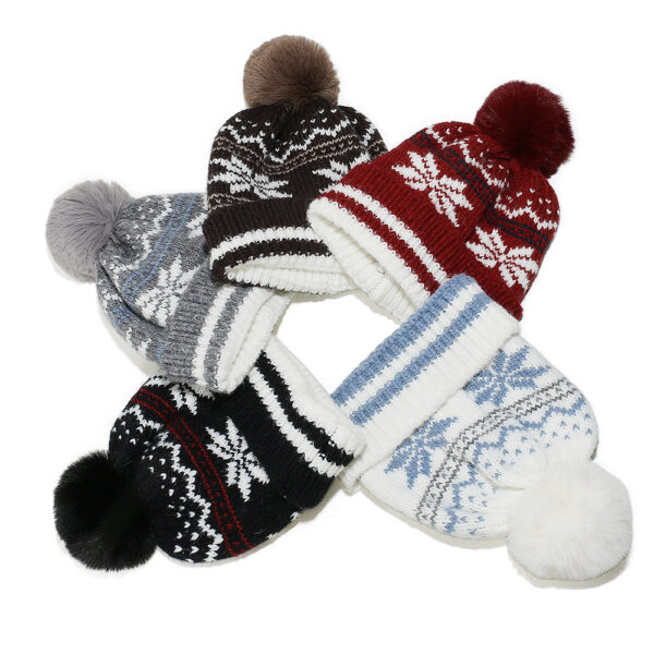 O1CN01nKzGKR2GUlDg96HTB_2208906449019-0-cib Wholesale Winter Thickeneded Warm Christmas Snowflake Hat