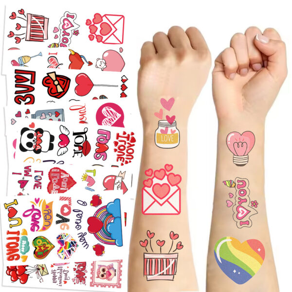 Wholesale Cartoon Valentine's Day Love Series Tattoo Stickers