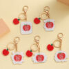 Wholesale Acrylic Apple Alphabet Teacher's Day Keychain
