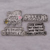 Wholesale 5pcs Simple Love English Black and White Quotations Embroidery Cloth Sticker Patch