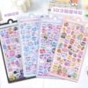 Wholesale Cartoon 3D embossed stickers, crystal diamond children's decorative stickers, cute embossed stickers for girls.