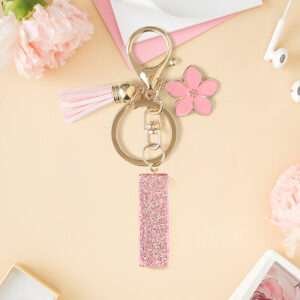 Pink i keychain