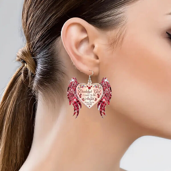 Wholesale Valentine's Day Love Wings Acrylic Earrings
