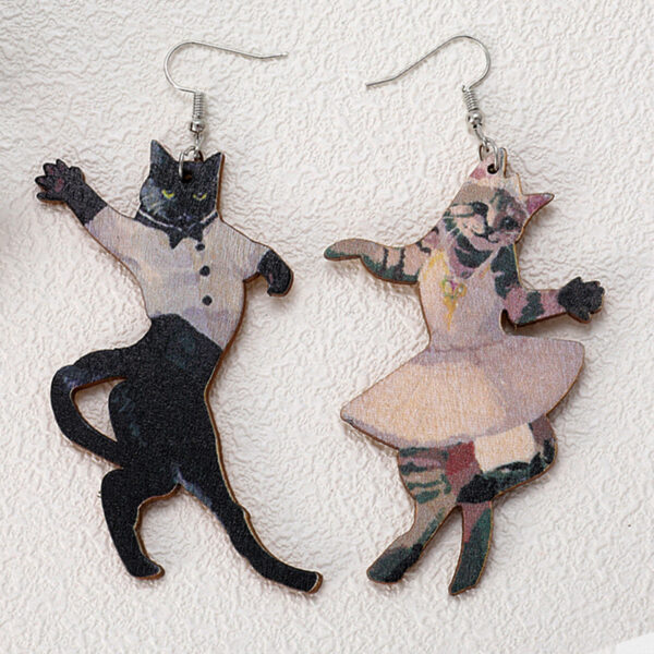 Wholesale Halloween Animal Western Wind Wooden Earrings