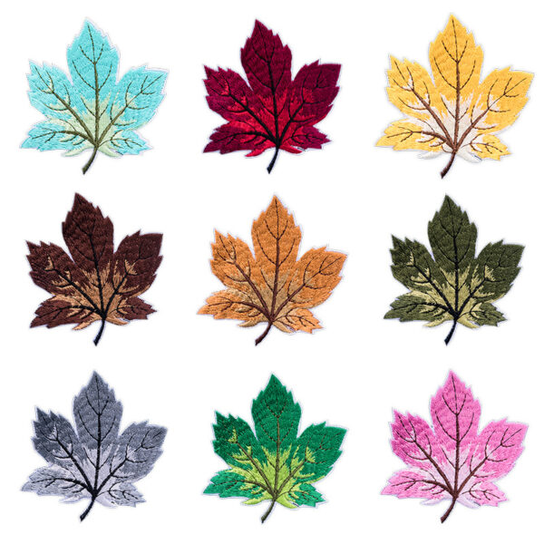 Wholesale Colorful Maple Leaf Series Embroidery DIY Patches