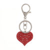 Wholesale Pink and Red Full Diamond Peach Heart Metal Keychain