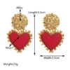 O1CN01nVO15X2LDsYPO2gOB_2206398079659-0-cib Wholesale Vintage resin heart-shaped pendant earrings