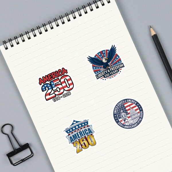 Wholesale 55 Cute American 250th Anniversary Waterproof Vinyl Stickers