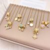 Wholesale Square Ice Cream Color Necklace Luxury Micro-Paved Zircon Temperament Accessory