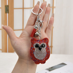 Color red / Keychain+owl