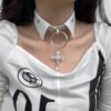 Wholesale White cross fake collar Gothic style necklace
