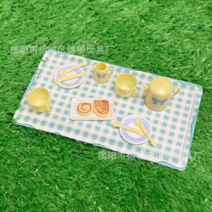 Wholesale Miniature food toys afternoon tea breakfast bread tea cups Doll Accessories