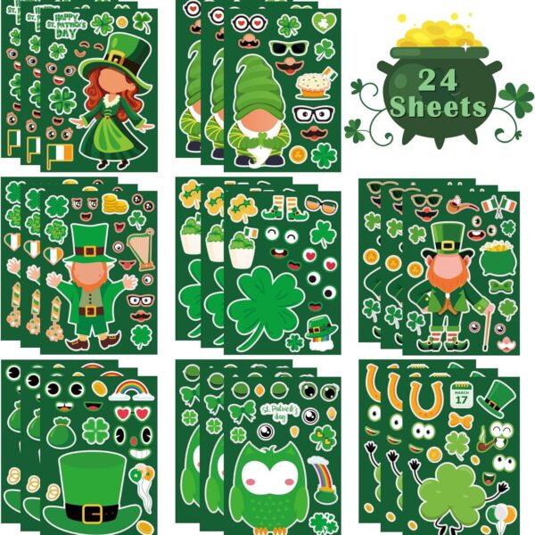O1CN01nYv85n1yoIyRVnSww_2216419986625-0-cib Wholesale St. Patrick's Day green shamrock letter Waterproof Vinyl Stickers