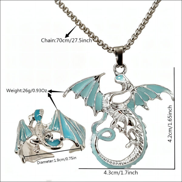 Wholesale Luminous Flying Dragon Pendant Halloween Pterosaurus Ring OLY Exclusive