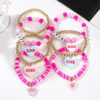 O1CN01nbQts51GbcuC3FXyw_2219120010641-0-cib Wholesale Valentine's Day Love Tab Soft Pottery Letter Beaded Pink Bracelet