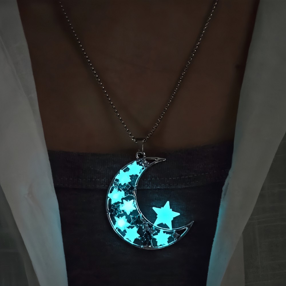 Wholesale Luminous Moon Crescent Necklace