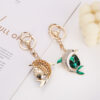 Wholesale Cute Diamond-studded Moon Bear Keychain Owl