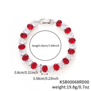 KSB00068 White Gold Red Diamond