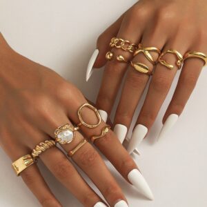 Golden square pearl 12-piece set