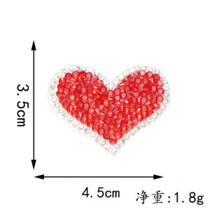 4.5*3.5CM red love