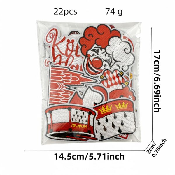 Wholesale Carnival cartoon red clown DIY patches
