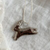 Wholesale Vintage rabbit flower print pendant necklace