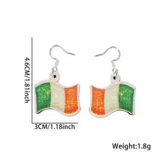 Flag style / Irish earrings