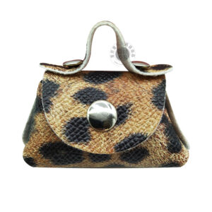 Brown leopard print small bag