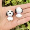 Wholesale Snoopy Puppy Plush Toy Cute Silicone 29mm Adorable Cartoon Through-Hole Beads DIY Phone Chain Keychain Car