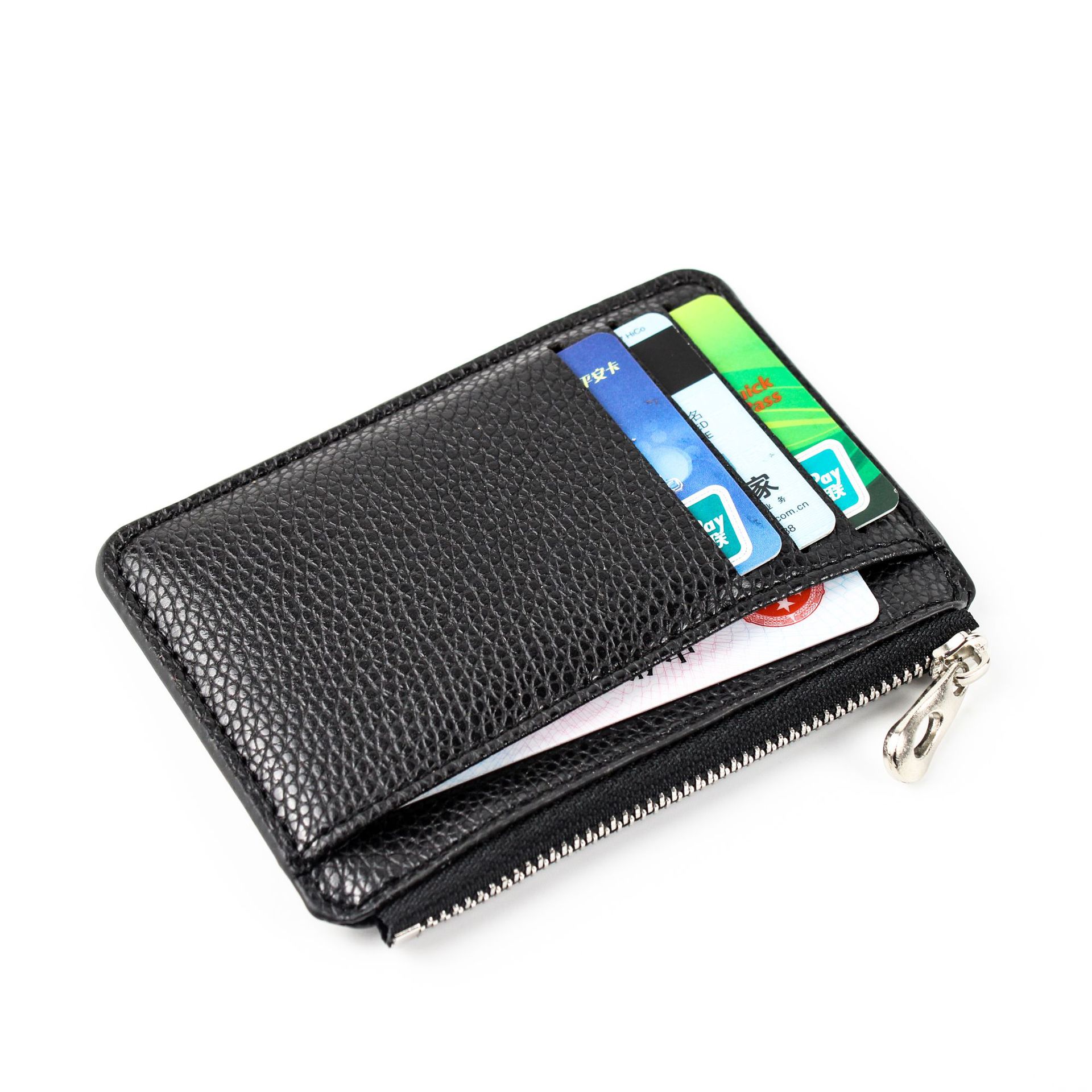 Wholesale Creative Zipper Large Capacity Ultra Thin Multi Card cket Wallet