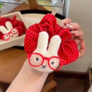 Red polka dot miffy rabbit large intestine circle