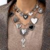 O1CN01nmXebz23opZw3Iq2N_3950707303-0-cib Wholesale Ft Flower Ceramic Cross Multi Pendant Necklace