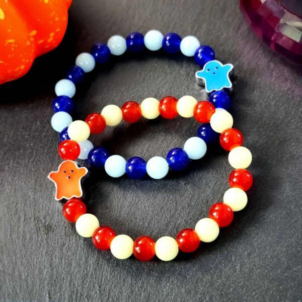 Wholesale Amazon Cross-border Hot Undead Festival Luminous Bracelet Glass Beaded Halloween Ghost Luminous Festival Hand Jewelry