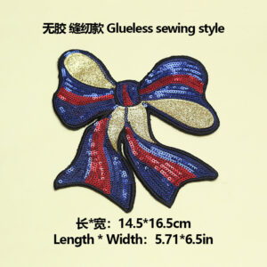 Yellow and blue bow -------- Adhesive style