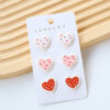 Wholesale Valentine's Day Cute Peach Heart Cookies Acrylic Earrings