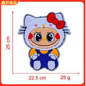 Hot melt glue*white edge blue*animal*kitty*height 25*22.5cm