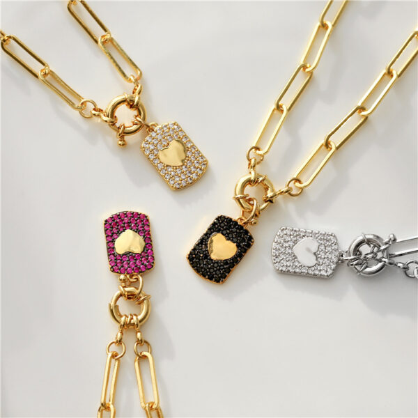 O1CN01nqSQJj1sNNerILMUa_2212151565754-0-cib Wholesale micro inlay two-color five-pointed star love necklace