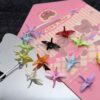 Wholesale Alloy origami crane painting DIY alloy accessories vertical hole bead stringing