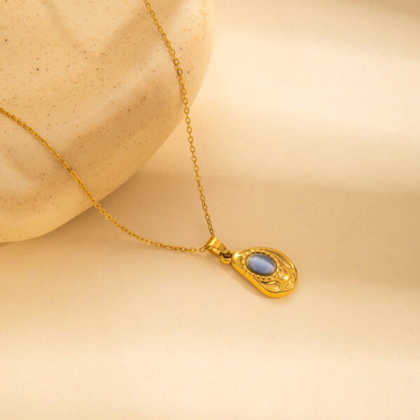 O1CN01nqljZr1P9XF8gqtTj_2218506891798-0-cib Wholesale Titanium Steel Jewelry Set Collarbone Necklace and Earrings