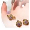 Wholesale Bauhinia Ribbon Purple Zircon Ring