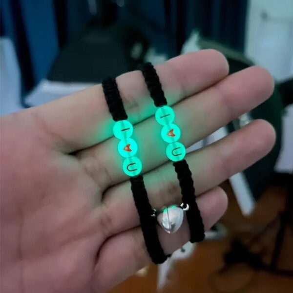 Wholesale ILOVEYOU love magnetic buckle luminous letter bracelet
