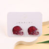 Wholesale Glittering Football/Rugby Helmet Acrylic Stud Earrings
