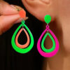 O1CN01nxPdAM1T3MMLYqkzY_2677772326-0-cib Wholesale Geometric fluorescent oplet shaped hollow acrylic earrings
